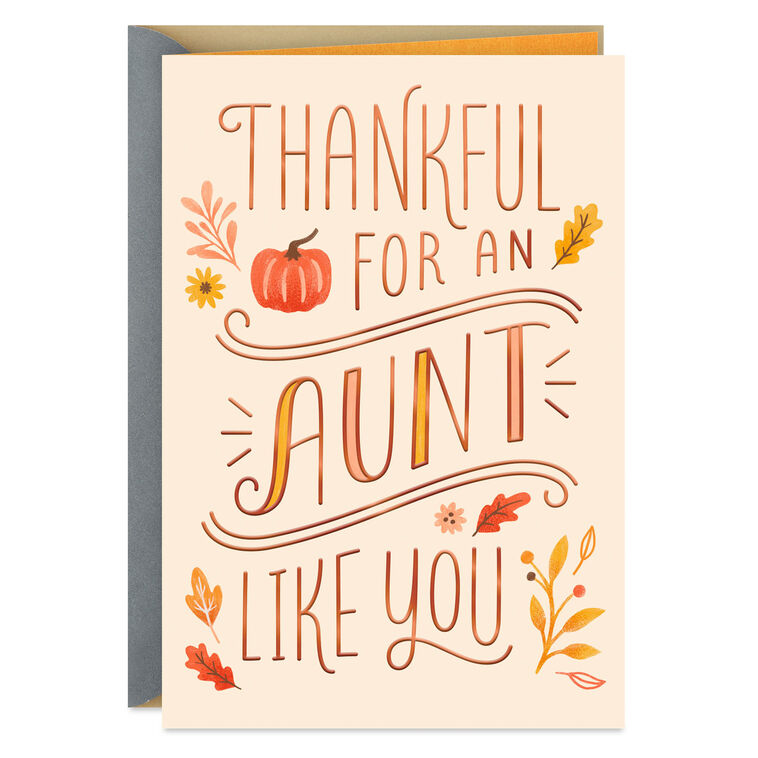 You're an Example of Love Thanksgiving Card for Aunt