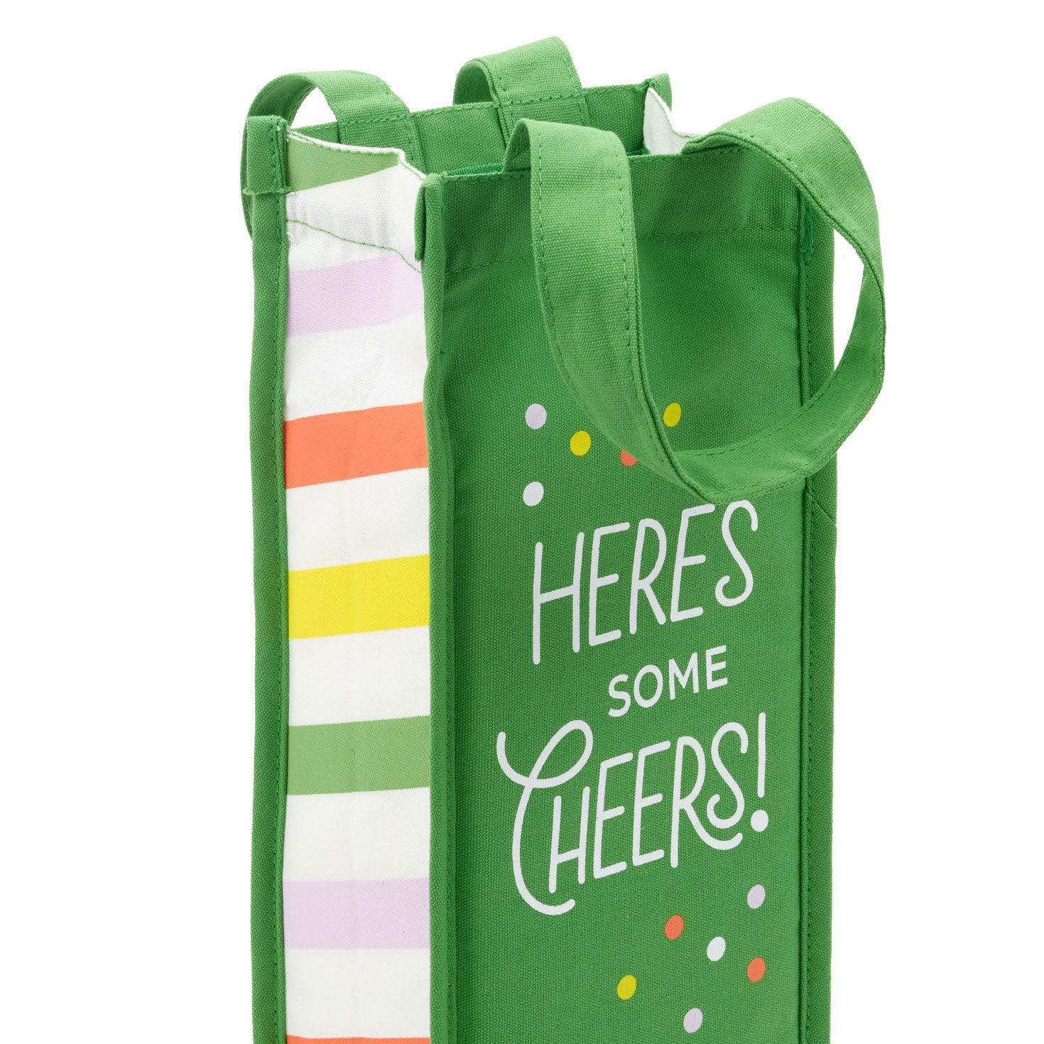 Here's Some Cheers Canvas Wine Bag, , large image number 3