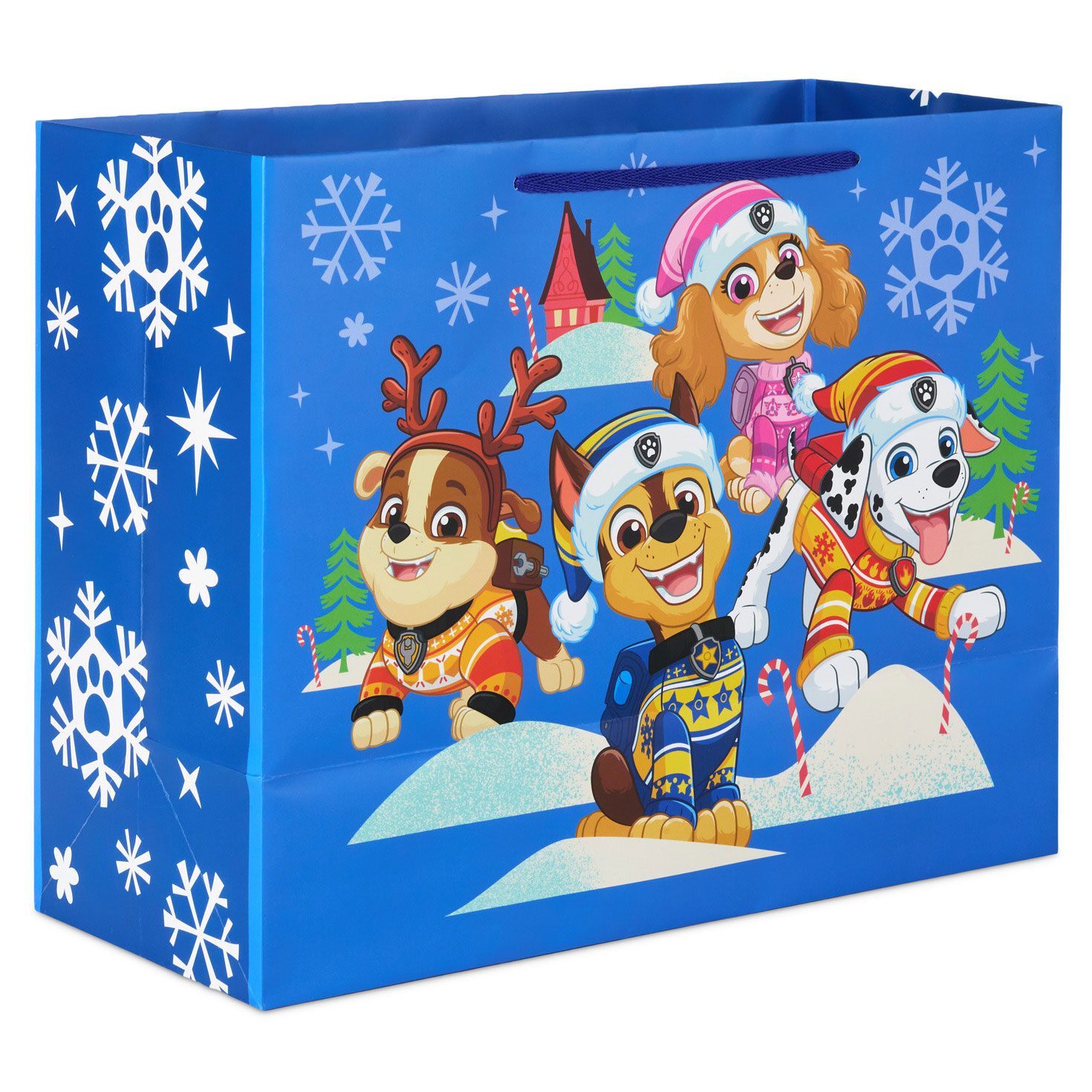 Paw Patrol&trade; Friends on Blue Large Christmas Gift Bag back image number 6
