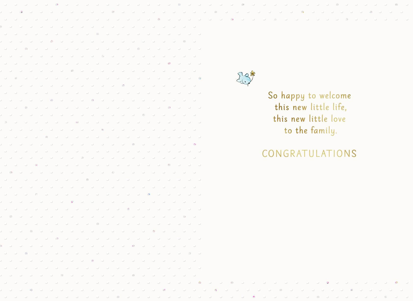 Little Lamb New Baby Card from Grandparents