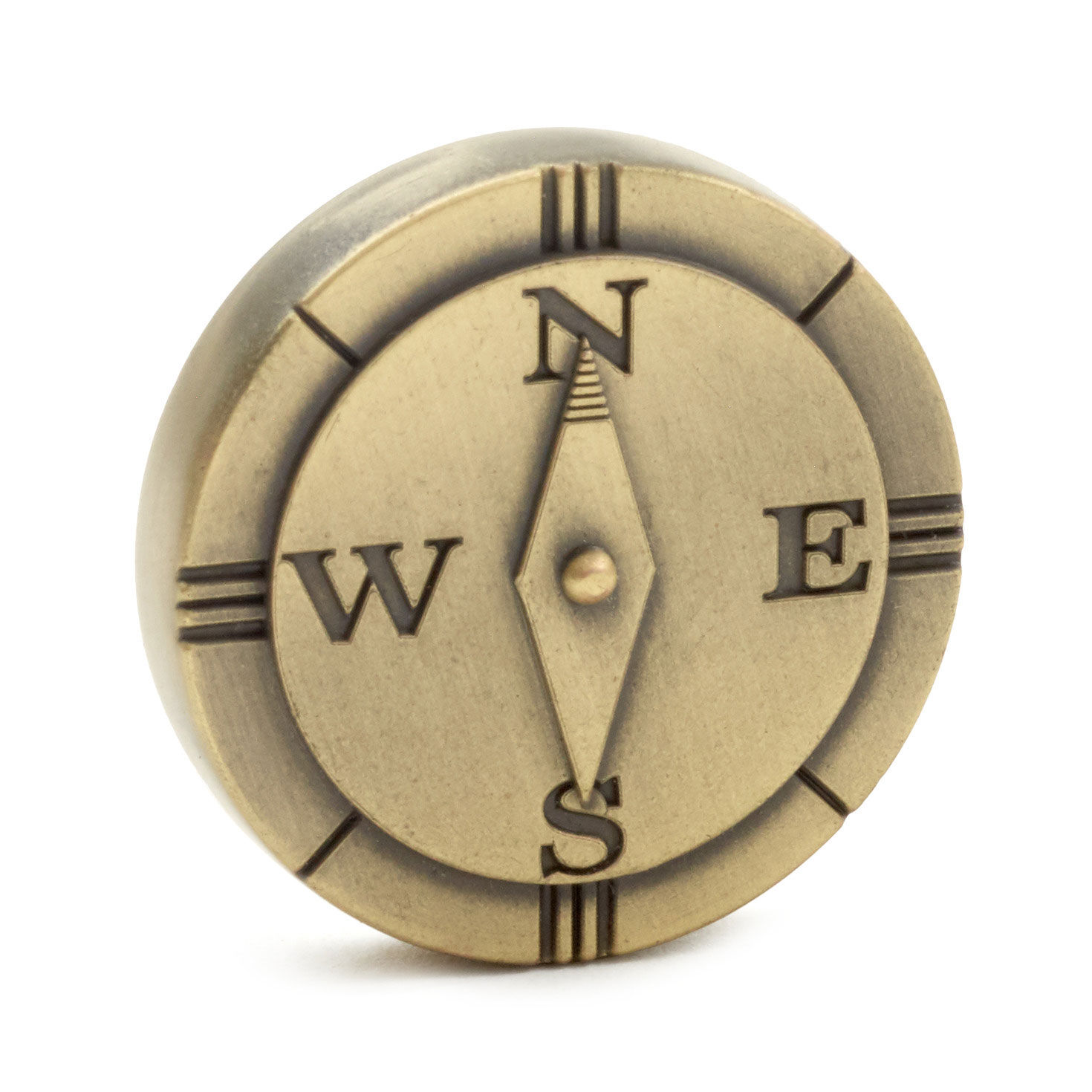 Keep Going Compass Metal Pocket Token