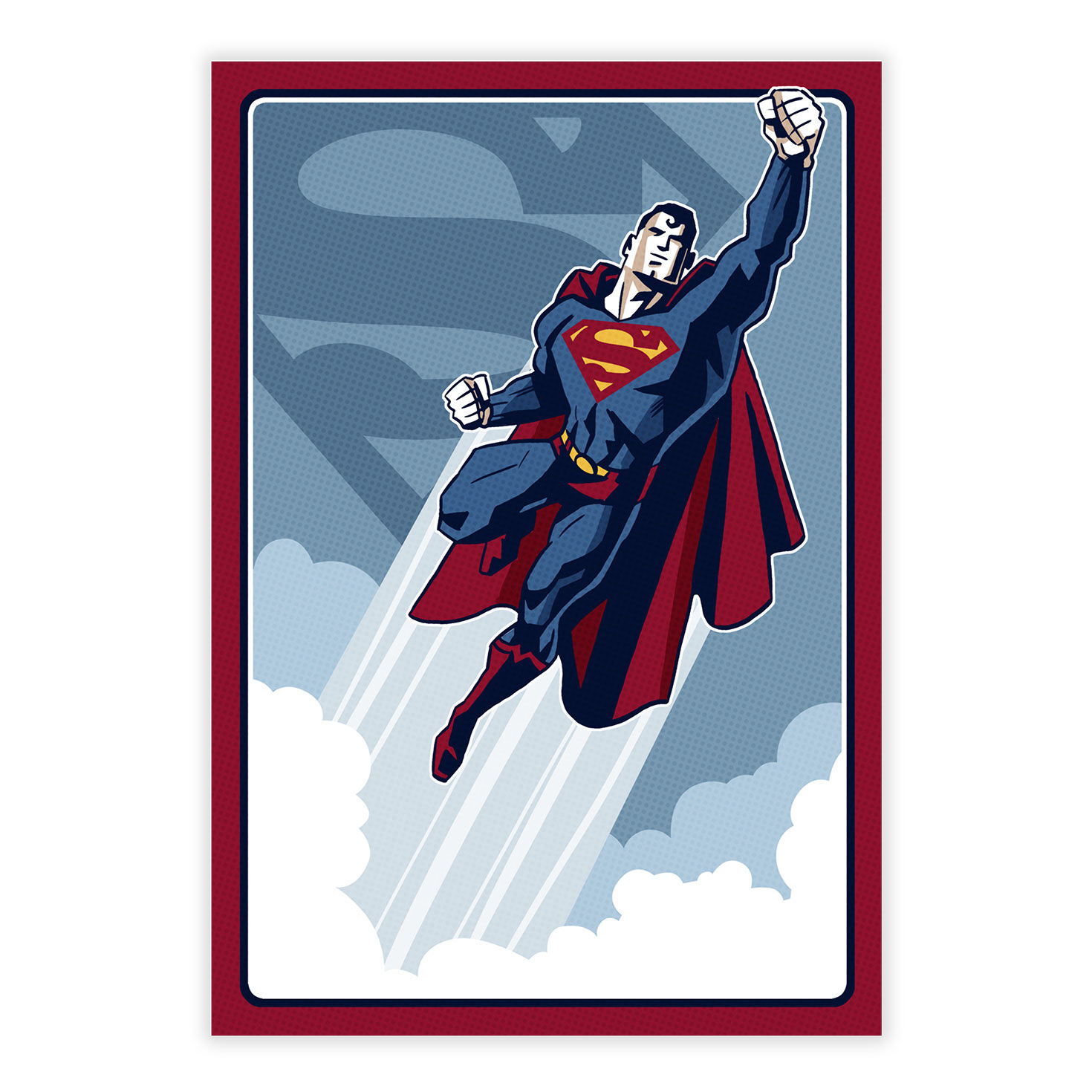 Superman Flying Personalized Birthday Card front image number 8