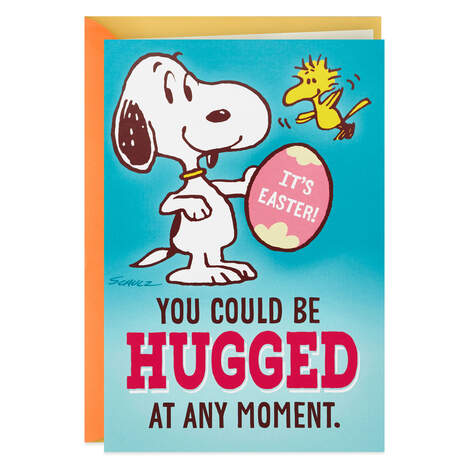 Peanuts® Snoopy Easter Card With Pop-up Hug, , large