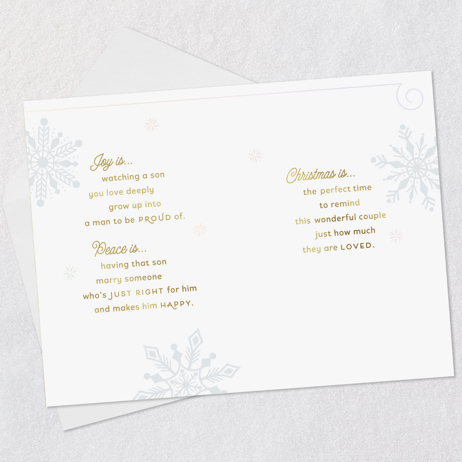 Joy, Peace and Love Christmas Card for Son and Daughter-in-Law for only USD 5.99 | Hallmark