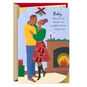 Black Couple Under Mistletoe Christmas Card for Wife Card Front image number 1