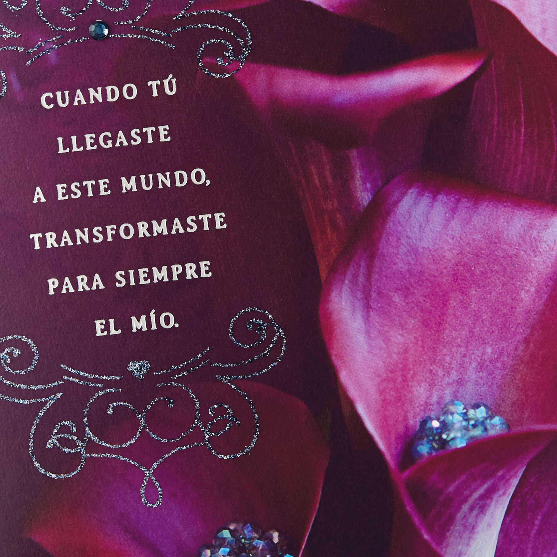 Lilies and Love SpanishLanguage Birthday Card for Wife Greeting