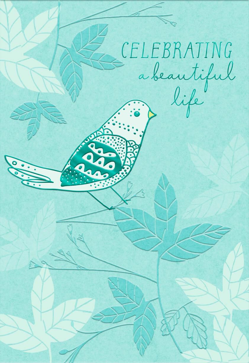 Bird on a Branch Sympathy Card