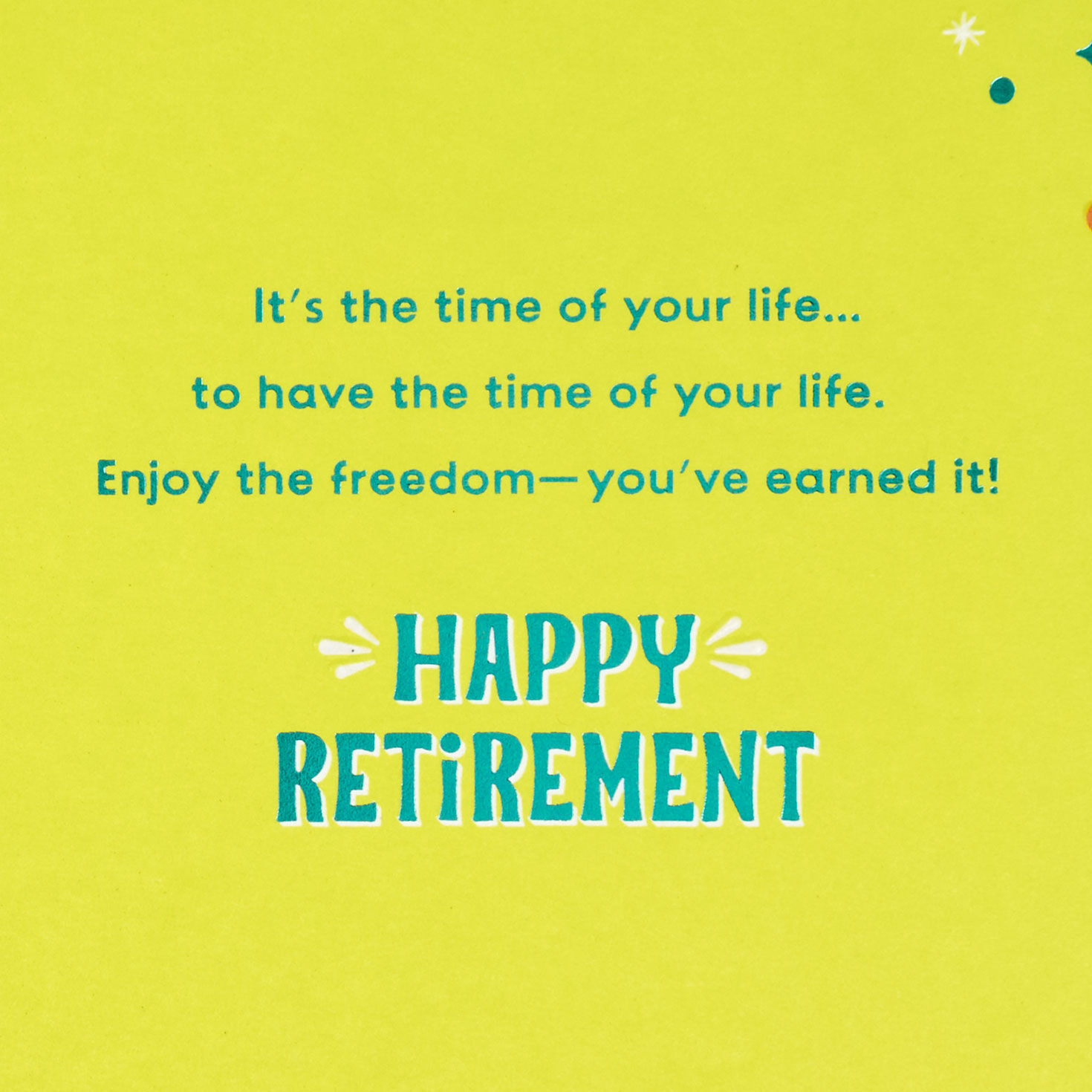 Lettering and Rays Retirement Congratulations Card Sentiment image number 2