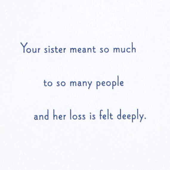 Celebrating Your Sister's Life Sympathy Card, , large image number 2