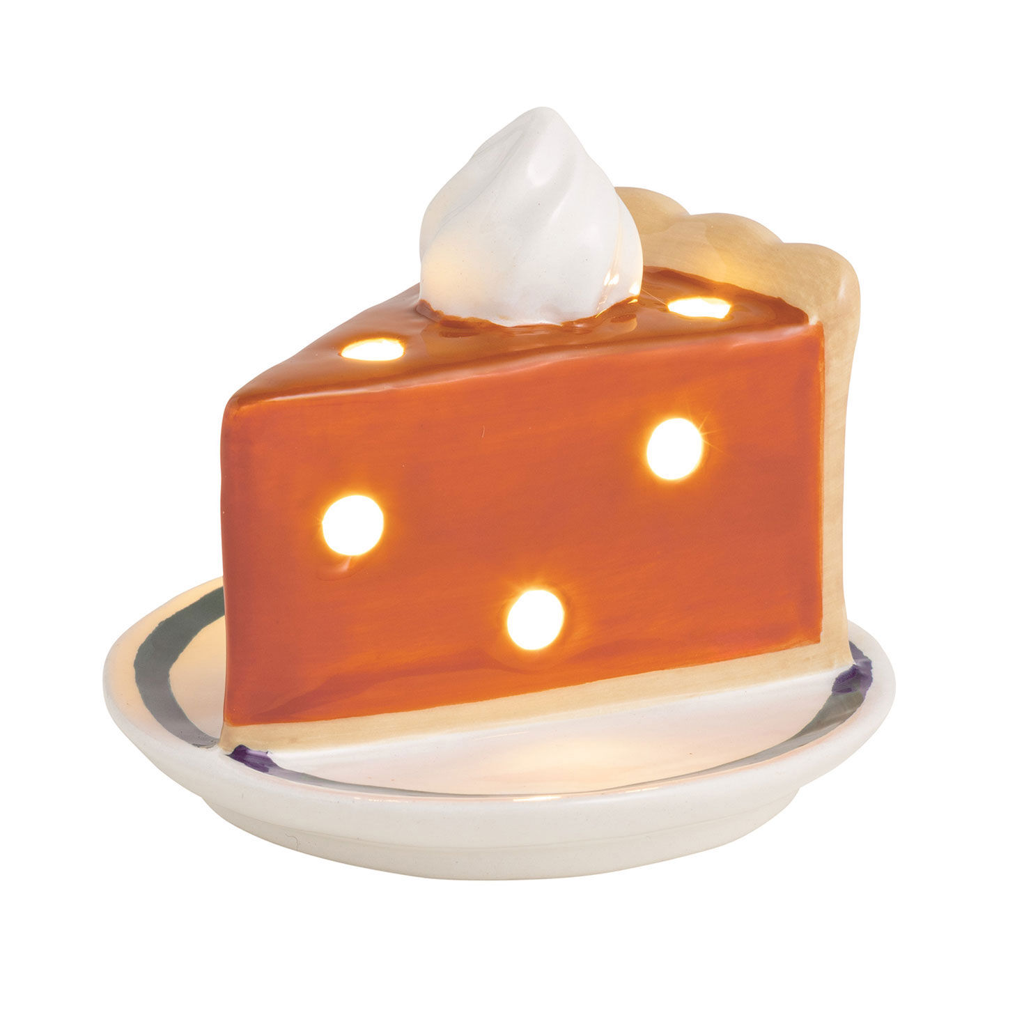Mud Pie Pumpkin Pie Light-Up Sitter Tabletop Decoration