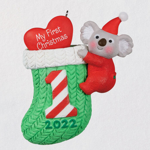 My 1st Christmas Koala With Stocking 2022 Ornament, 