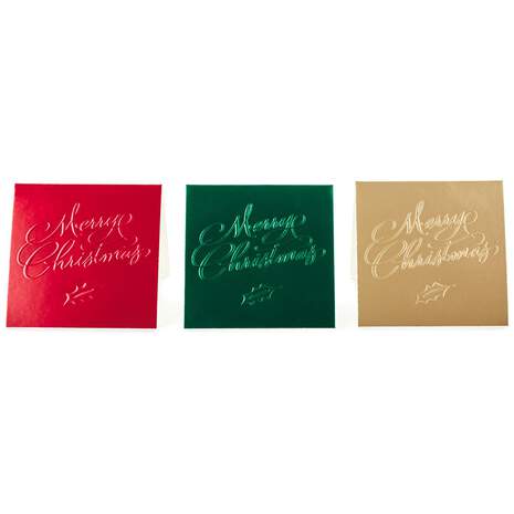 Folded Foil Merry Christmas Gift Tags, Pack of 15, , large
