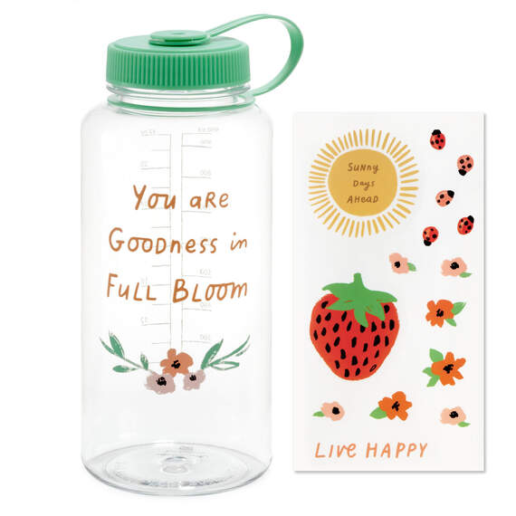 Goodness in Full Bloom Water Bottle With Stickers, 32 oz., , large image number 1