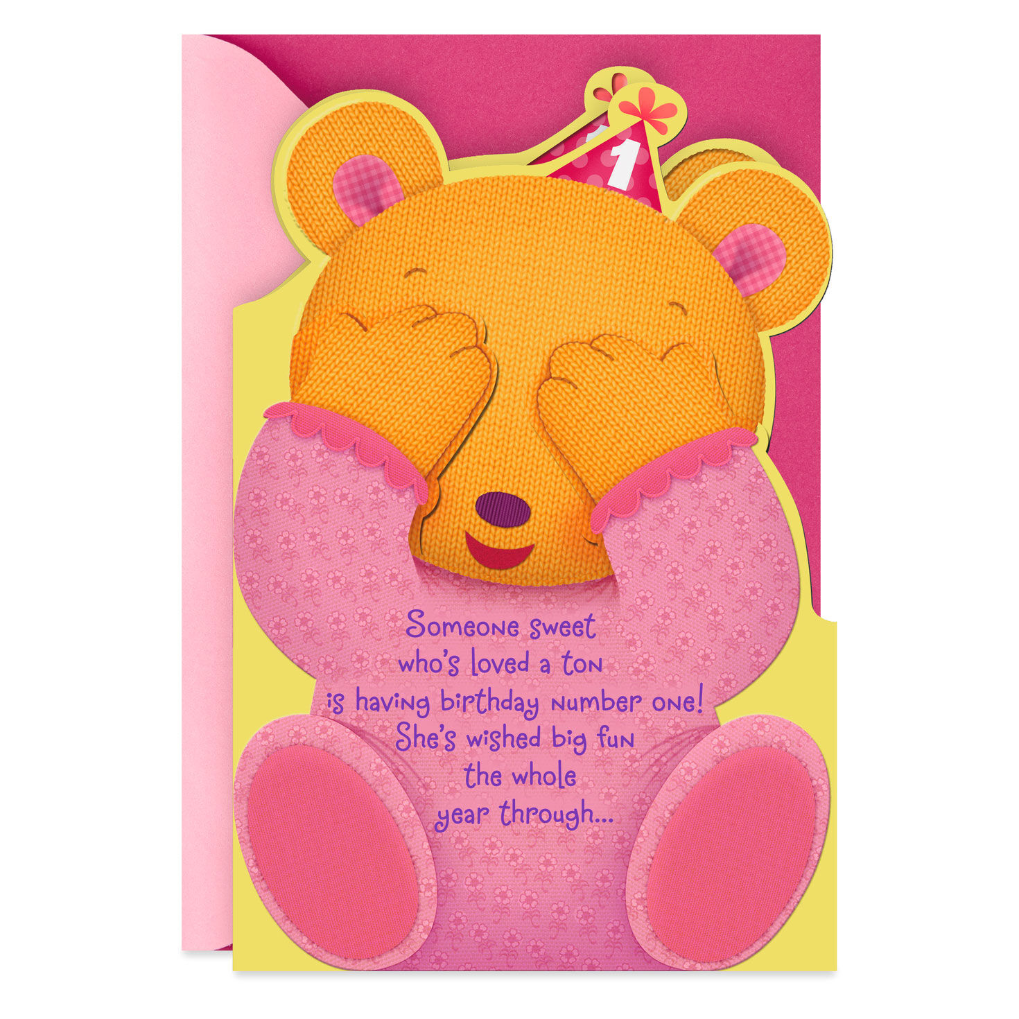 Peek-a-Boo Bear First Birthday Card for Her for only USD 2.99 | Hallmark
