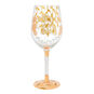 Peach Roses Mother of the Bride Lolita Wine Glass  image number 3
