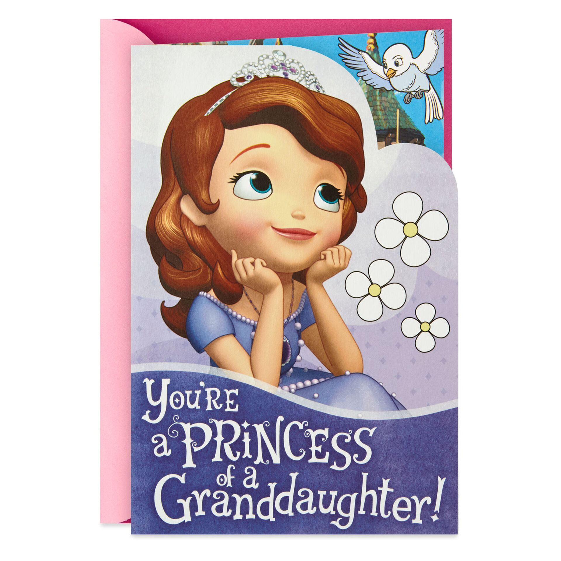 Sofia The First Birthday Card For Granddaughter With Coloring