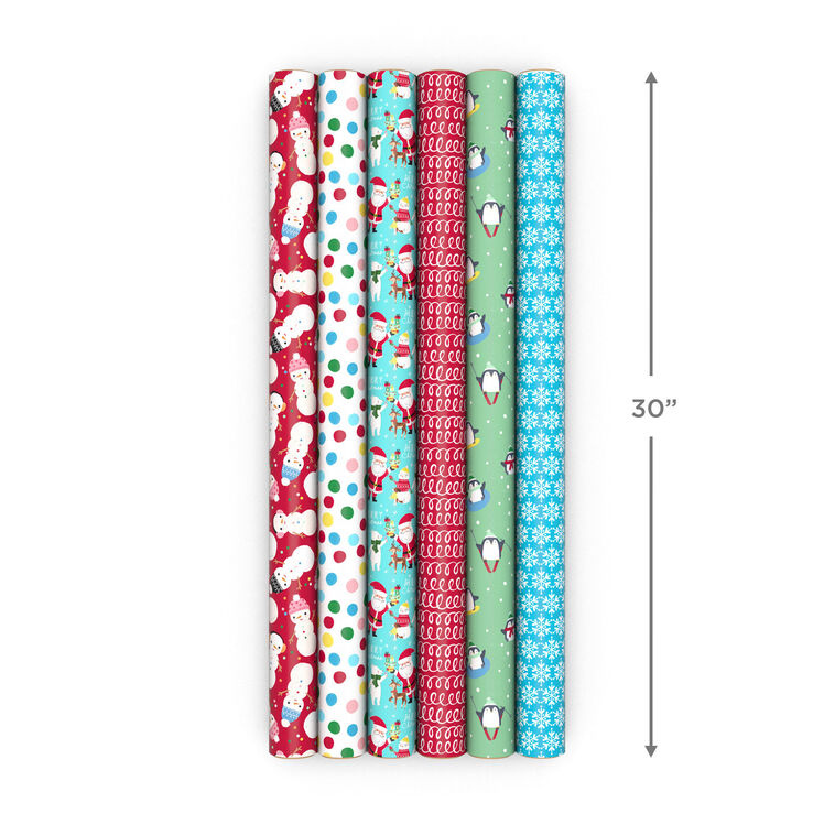 Penguins, Doodles and Dots Christmas Wrapping Paper  image number 8