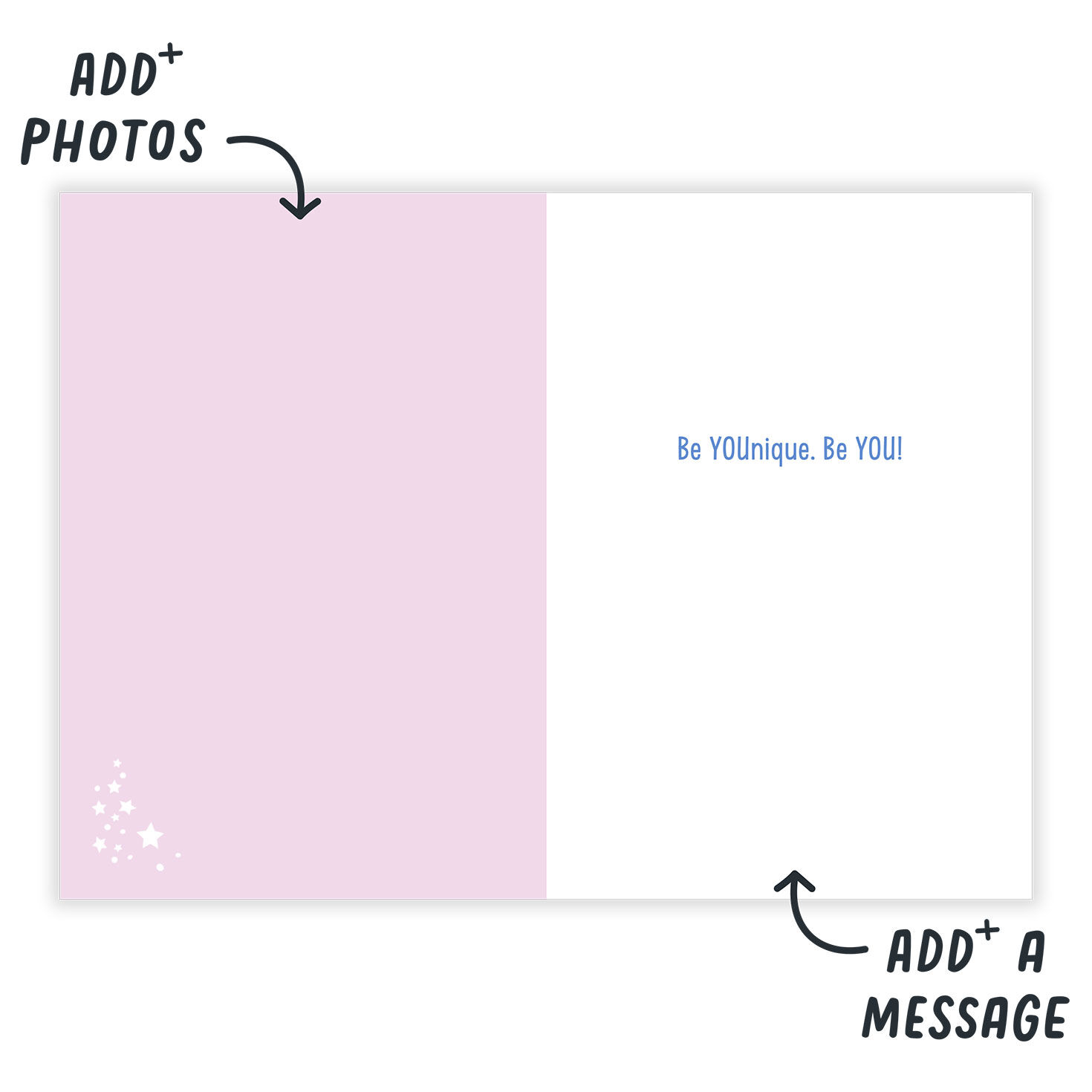 Disney Princesses Personalized Encouragement Card Open Card indicating personalization image number 9