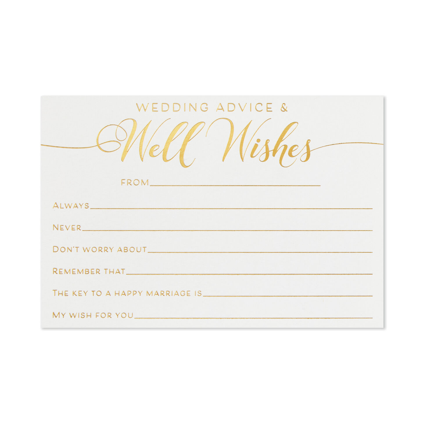 Wedding Advice and Well Wishes Note Cards, Pack of 24 for only USD 14.99 | Hallmark