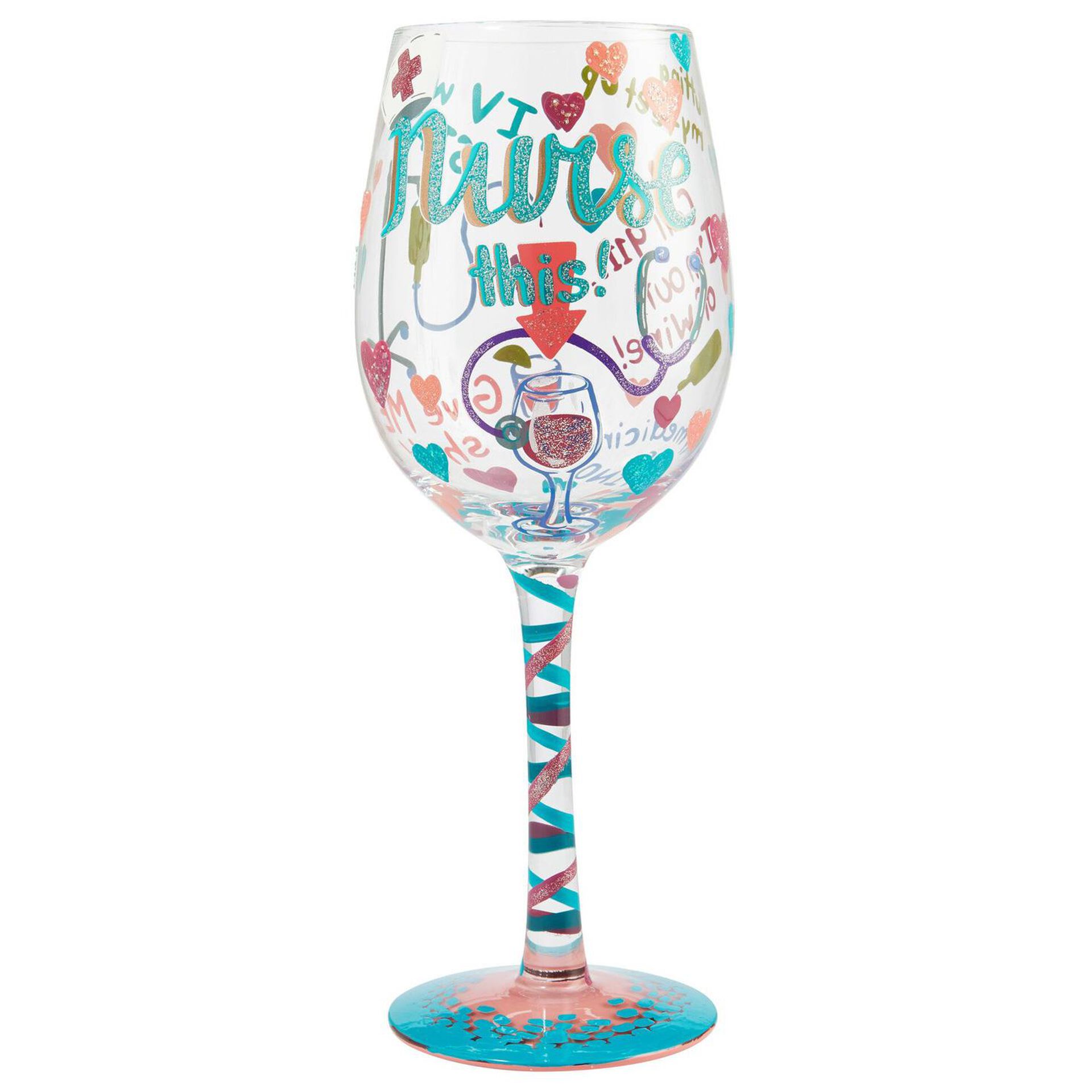 Lolita Nurse This Handpainted Wine Glass 15 Oz Wine Glasses Hallmark