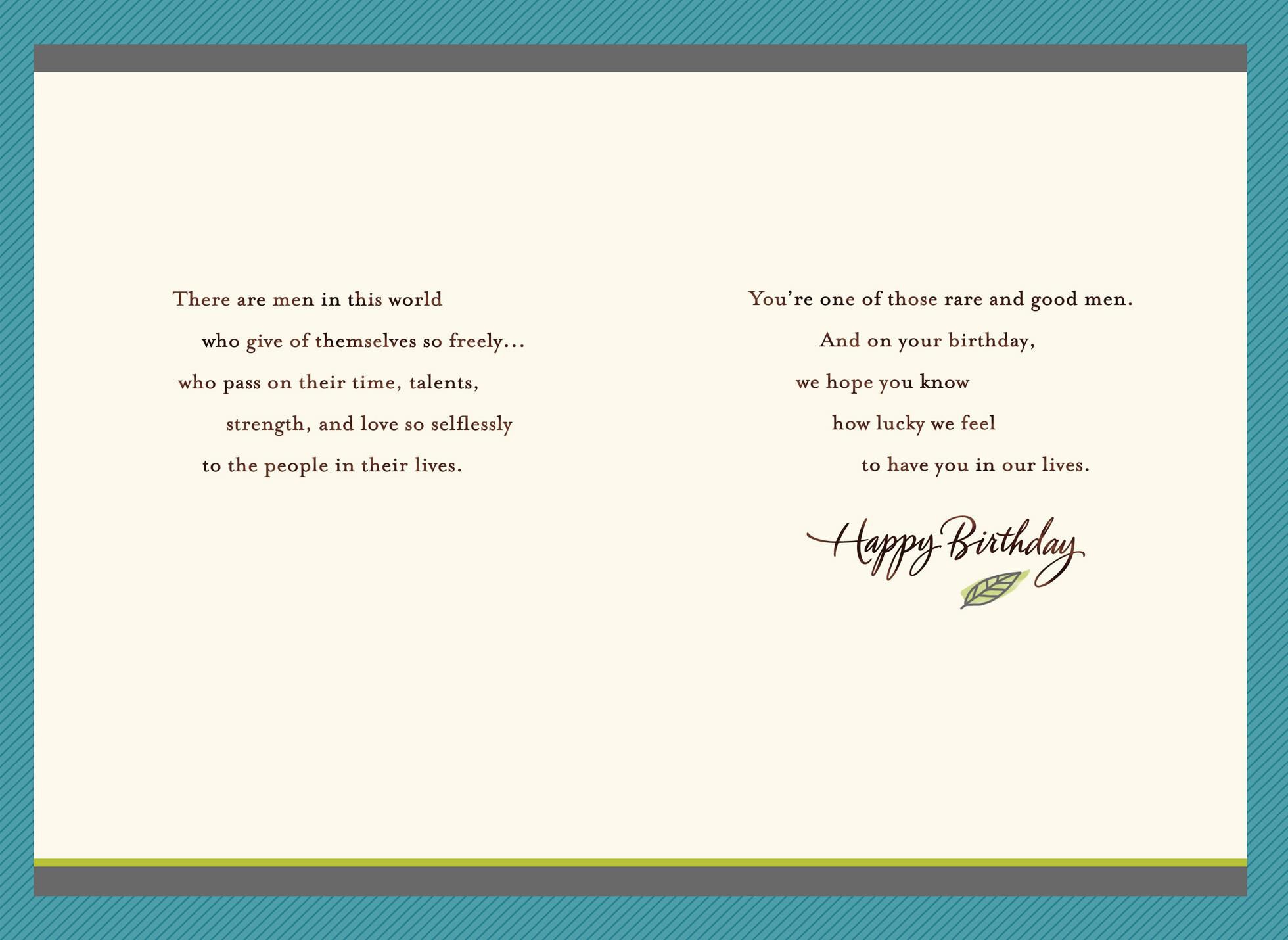 Laser-Cut Leaves Birthday Card for Dad