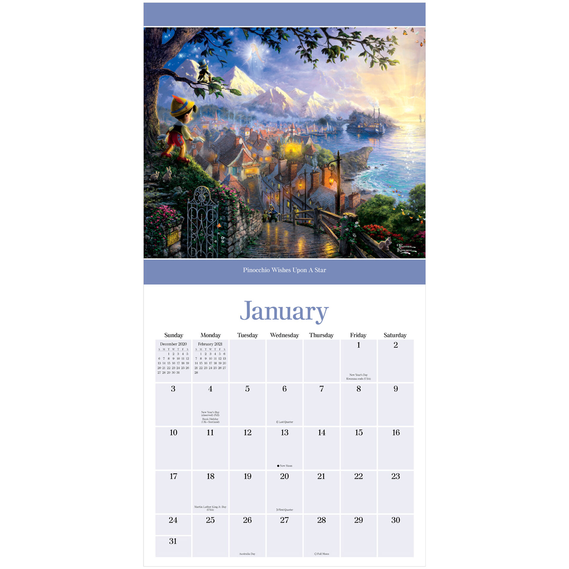 Thomas Kinkade Disney Classics Collectible Print and 2021 Wall Calendar