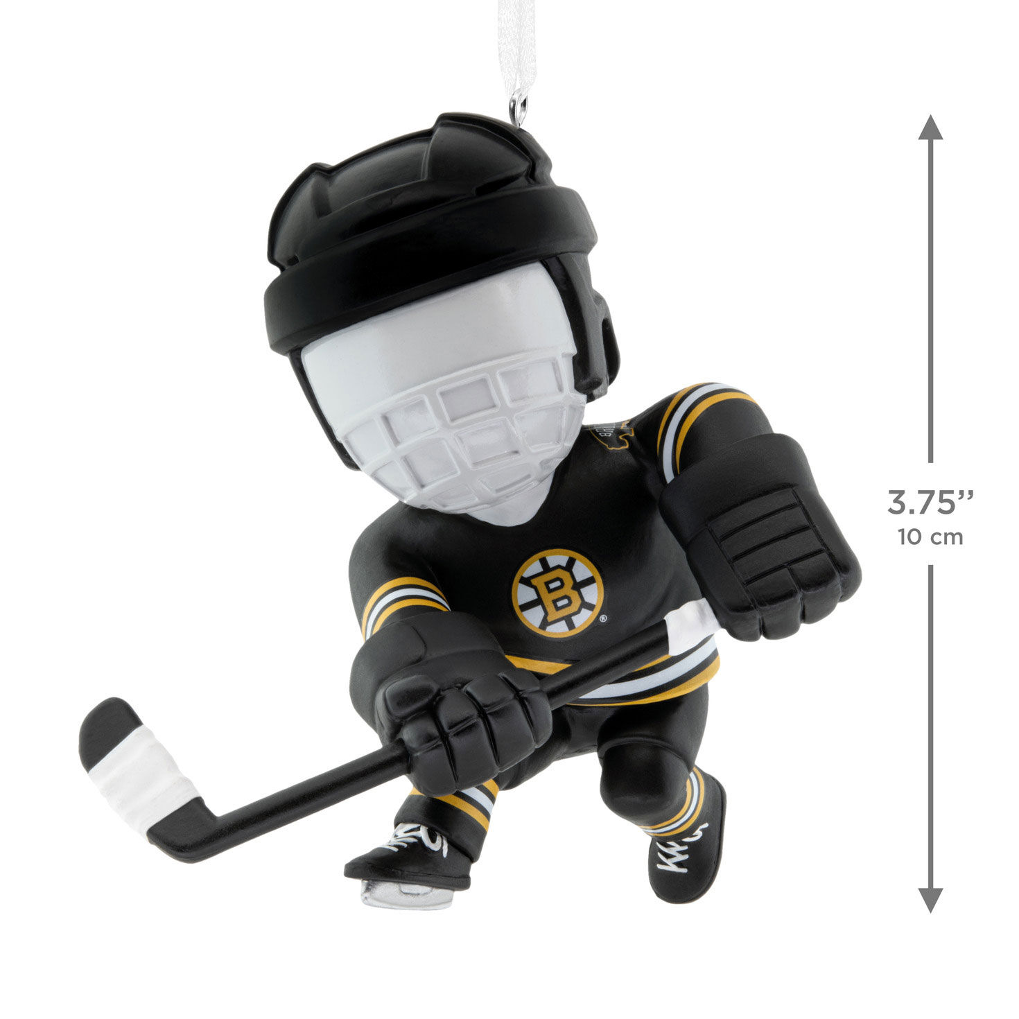 Boston Bruins Hockey Player Christmas Ornament measurement image number 3