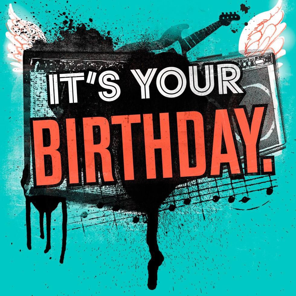 Party Like a Rock Star Musical Birthday Card