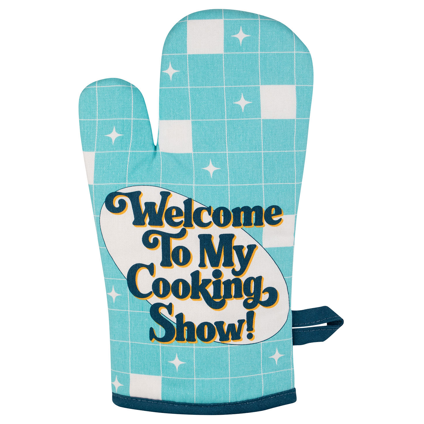 Blue Q Welcome To My Cooking Show Funny Oven Mitt, , large image number 1