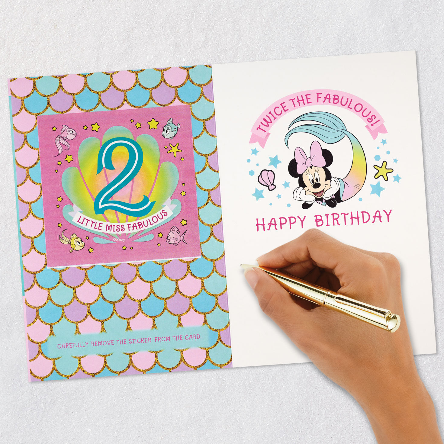 Disney Minnie Mouse You're Twice the Fun 2nd Birthday Card With Sticker, , large image number 7