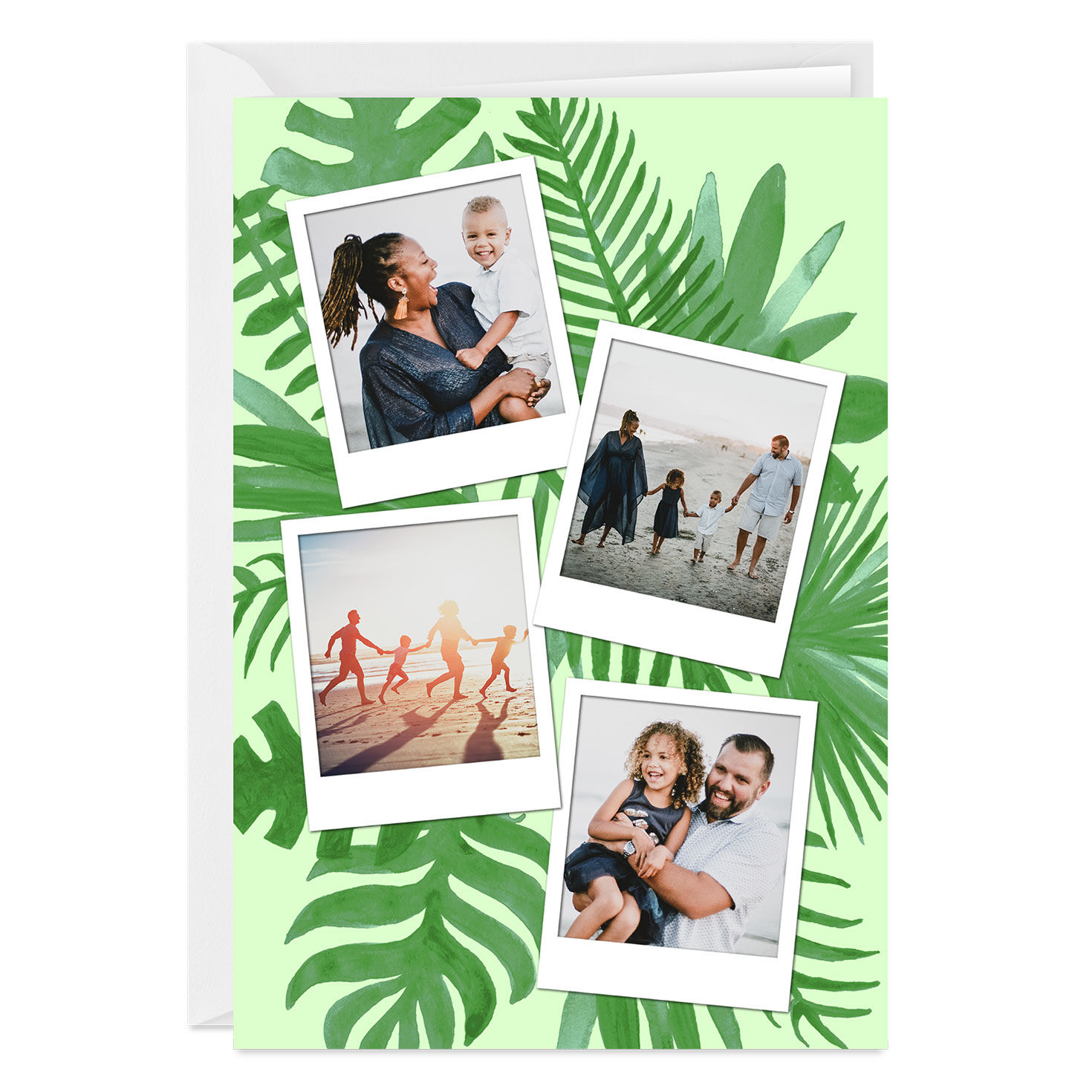 Personalized Tropical Ferns on Green Photo Card - Greeting Cards | Hallmark