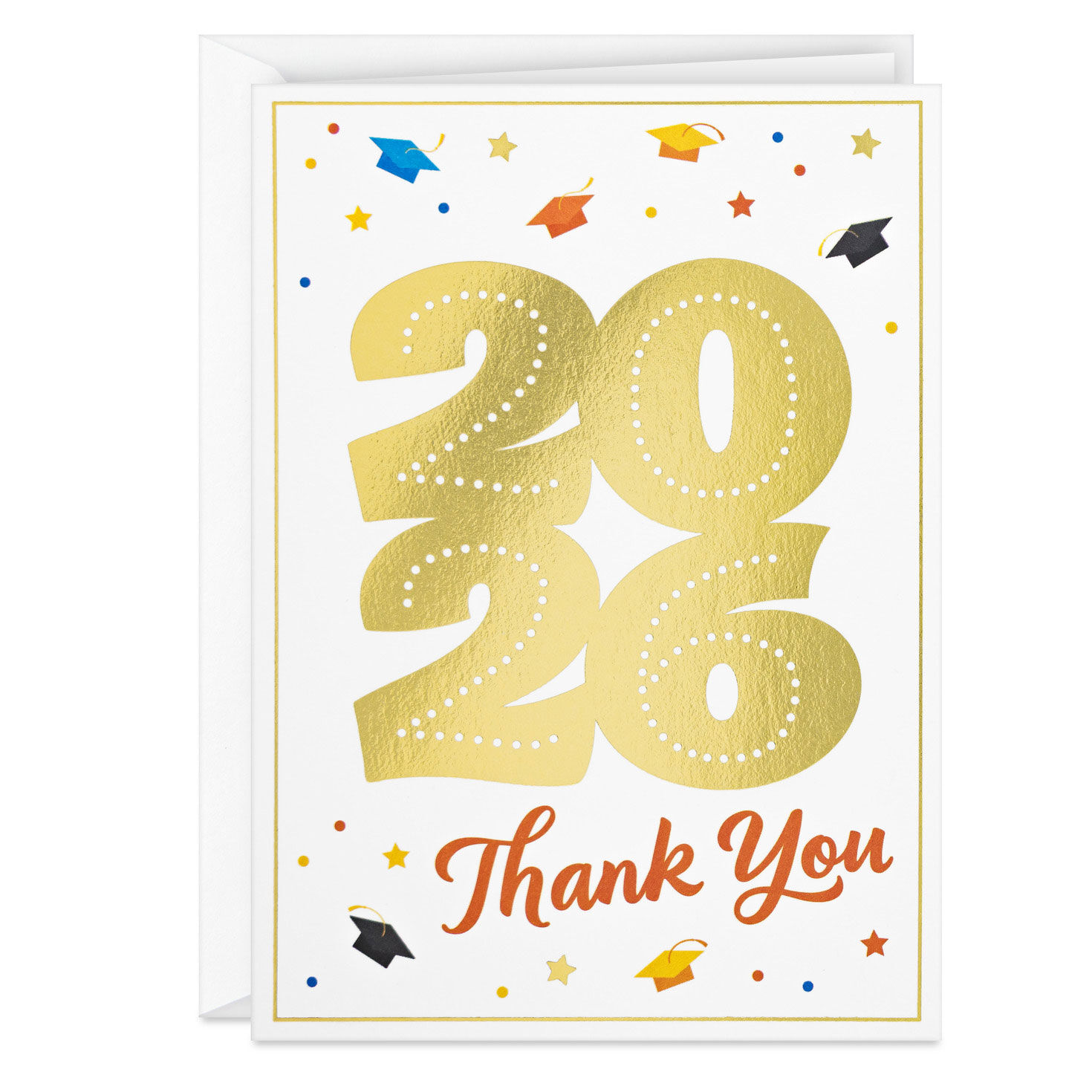 Gold Foil 2026 Graduation Thank You Notes Pack front image number 2