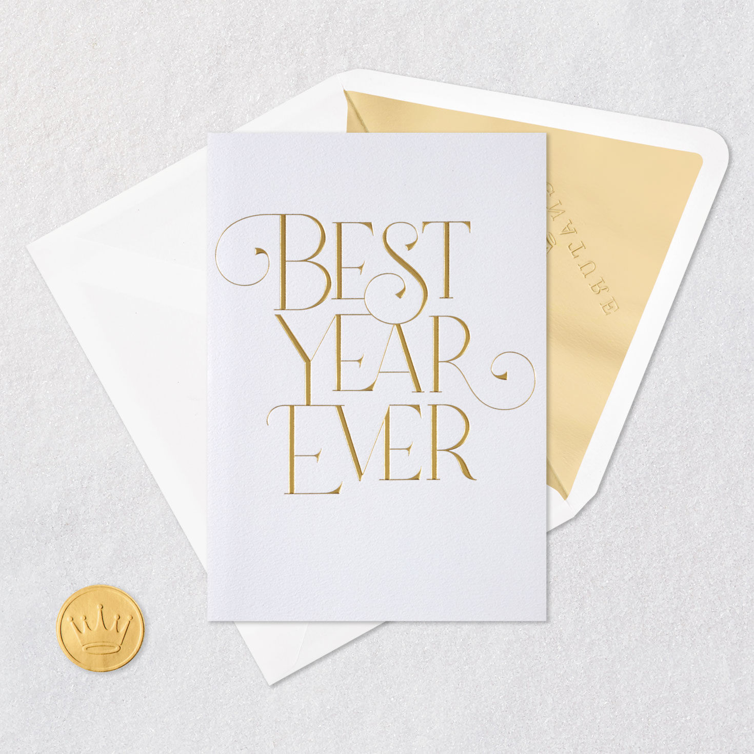 Gold Foil Letters Birthday Card Card Front Detail image number 5