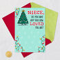Lights and Tree Pun Funny Christmas Card for Niece Card Front with Envelope and Gold Seal image number 4