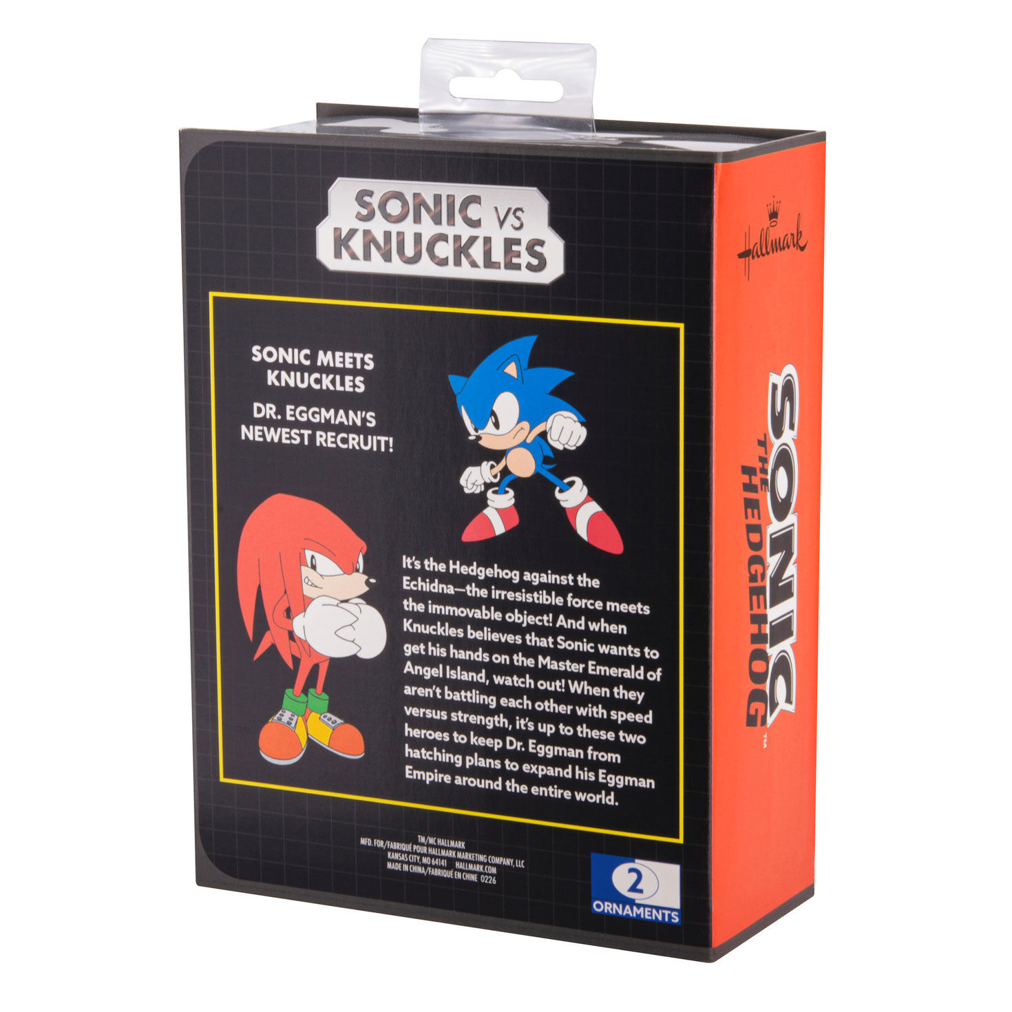 Sonic and Knuckles Christmas Ornaments package back image number 3