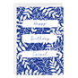 Blue and White Leaves Personalized Birthday Card front image number 1