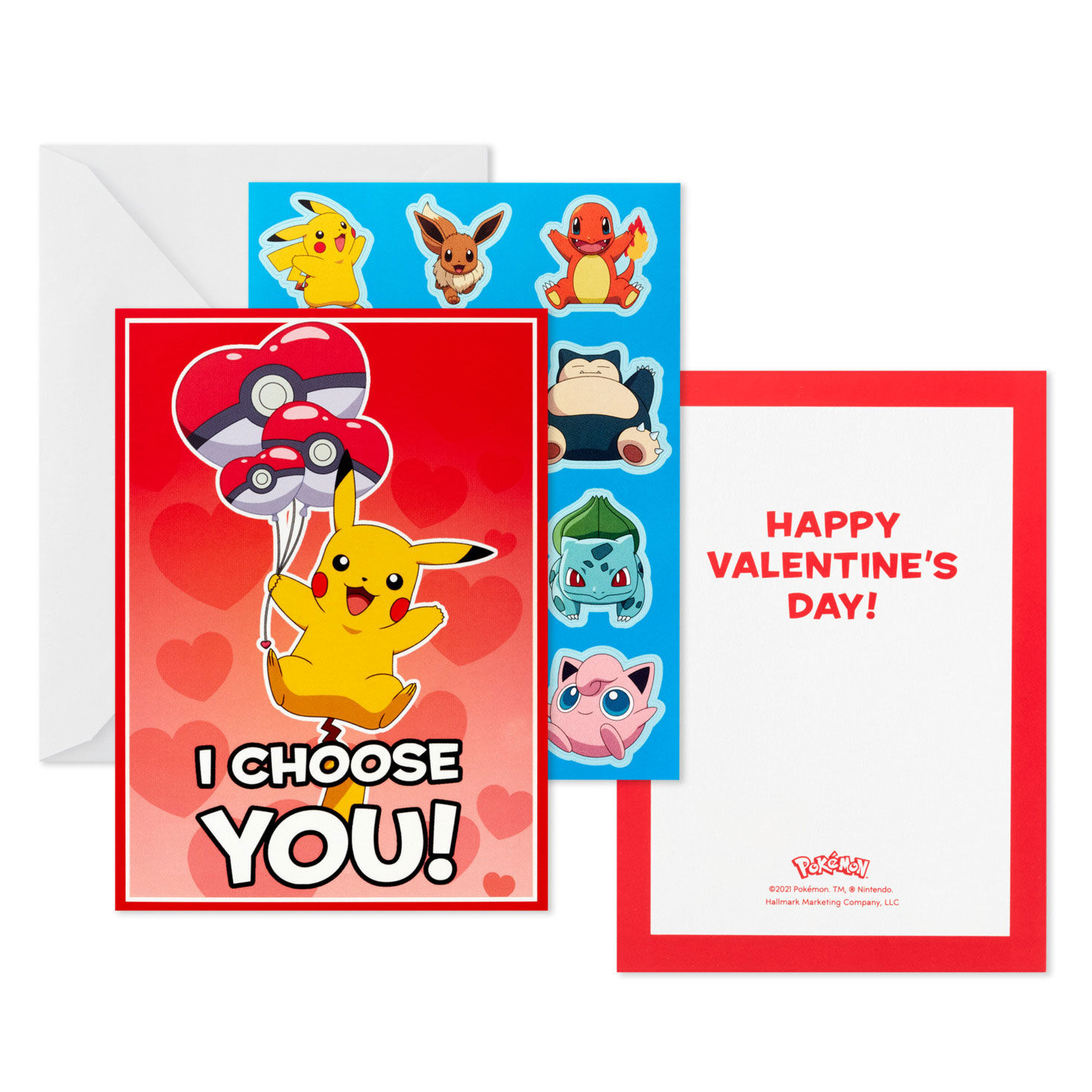 Pok&eacute;mon Fun Assorted Valentine's Day Cards With Stickers, Pack of 24, , large image number 3
