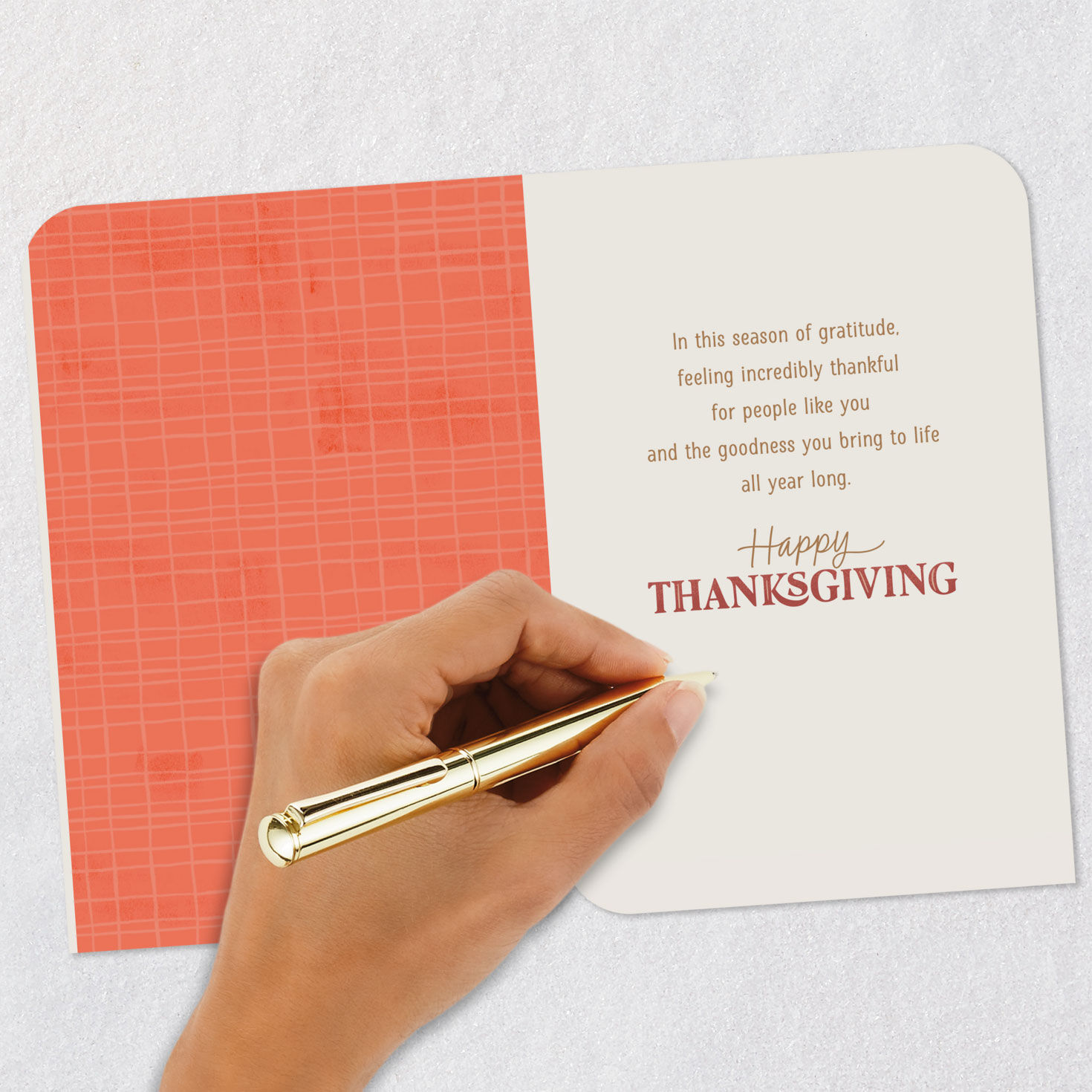 Pumpkins and Leaves Thanksgiving Card Signing card image number 6
