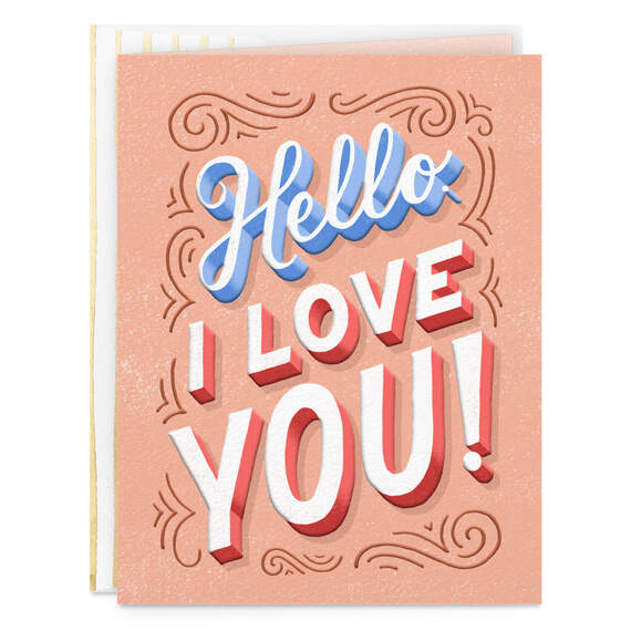 Hello Hi Again Love Card, , large image number 1