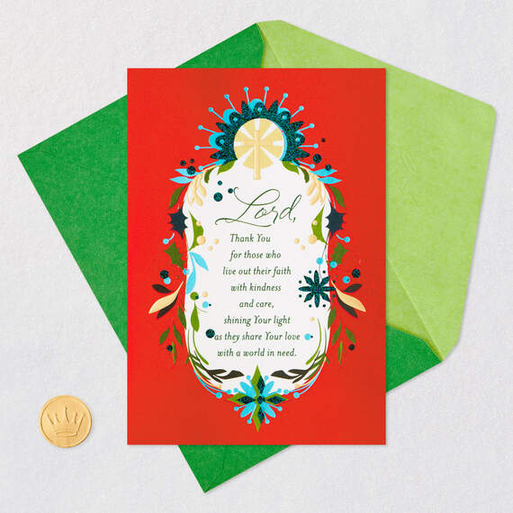 You Are a Blessing in the Lord's Service Religious Christmas Card, , large image number 6