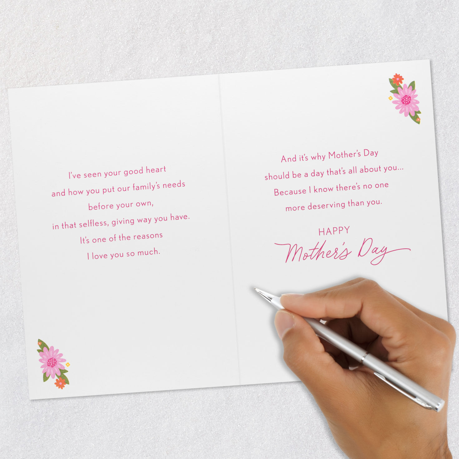 Tiny Flowers Mother's Day Card for Wife Signing card image number 7