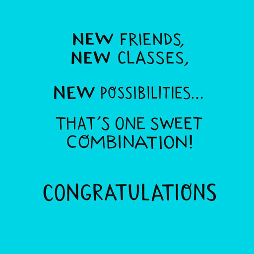 New Friends, Classes and Possibilities Graduation Card, 