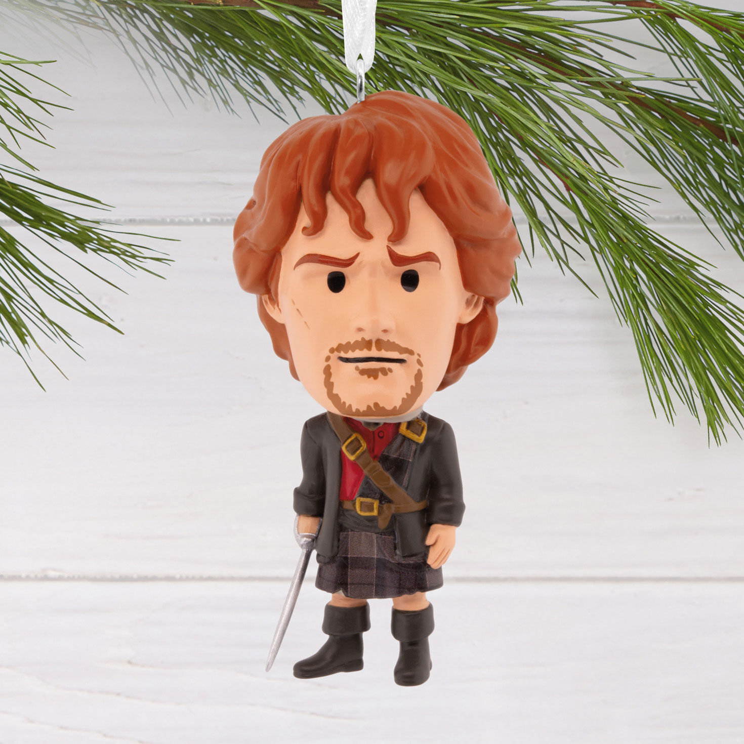 Outlander Jamie Fraser Christmas Ornament hanging on tree image number 2