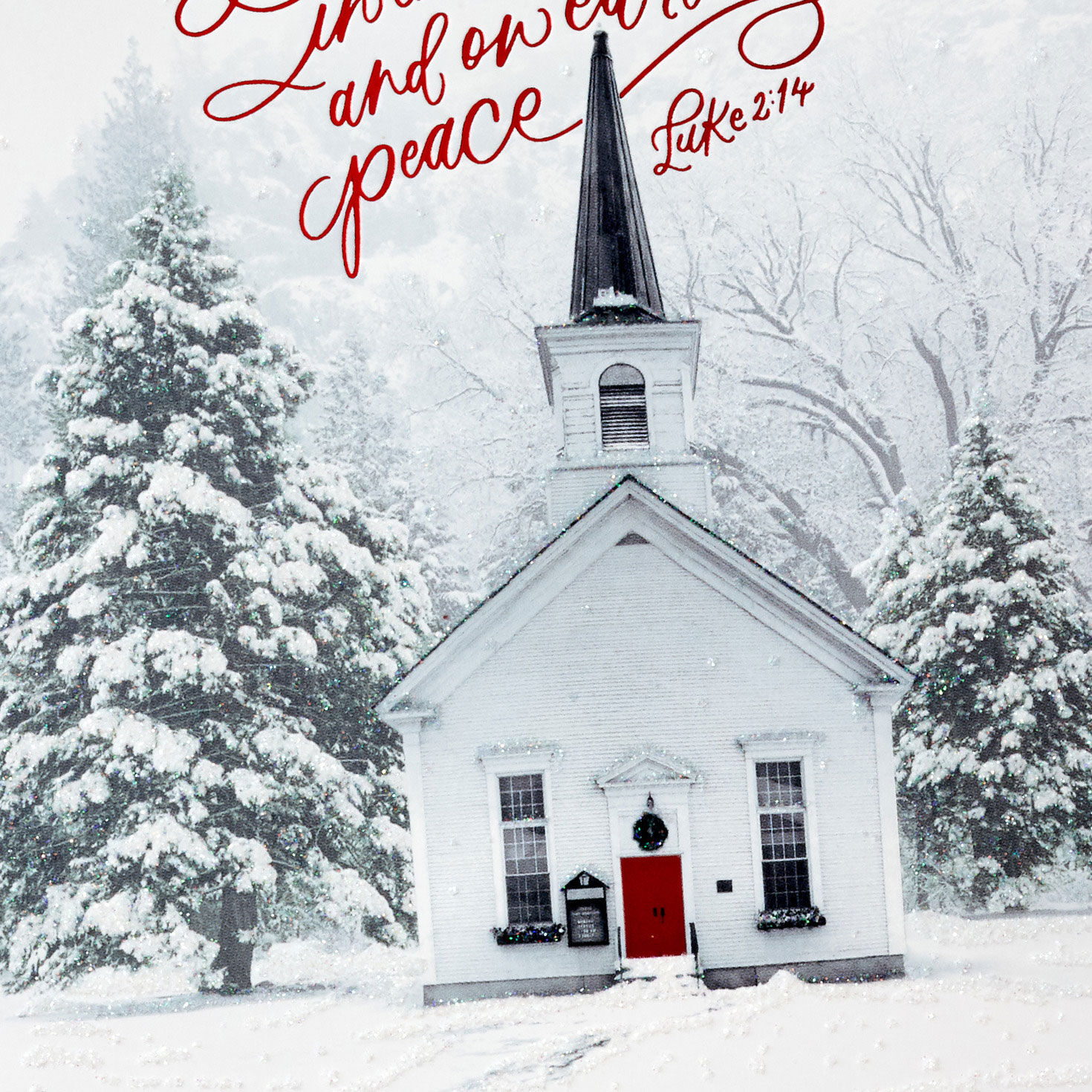 DaySpring White Church in Snow Boxed Christmas Cards, Pack of 16, , large image number 5
