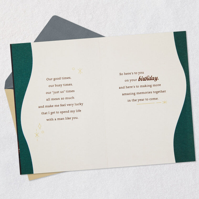 Here's to More Amazing Memories Together Birthday Card for Husband, , large image number 4