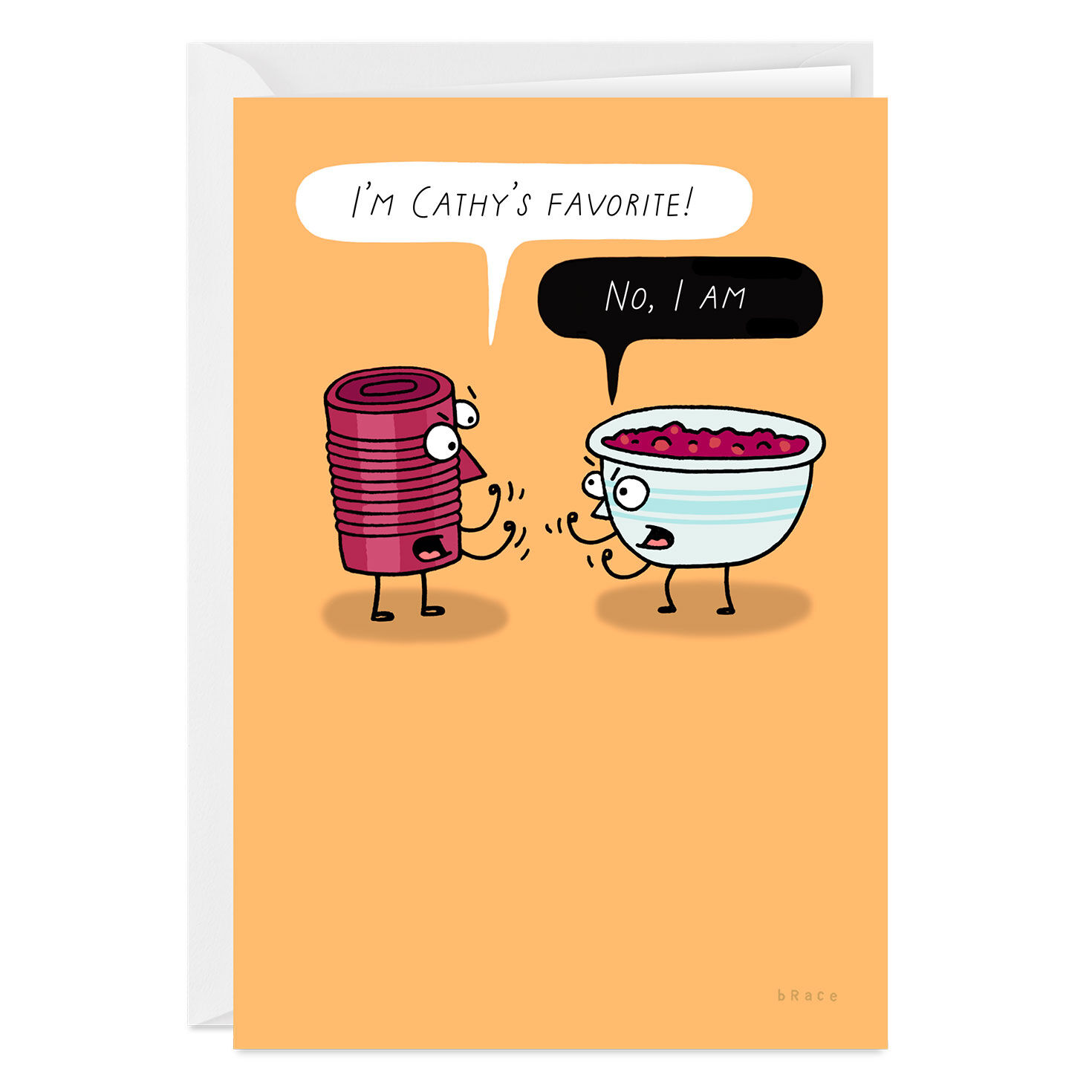 Cranberry Sauce Funny Custom Thanksgiving Card