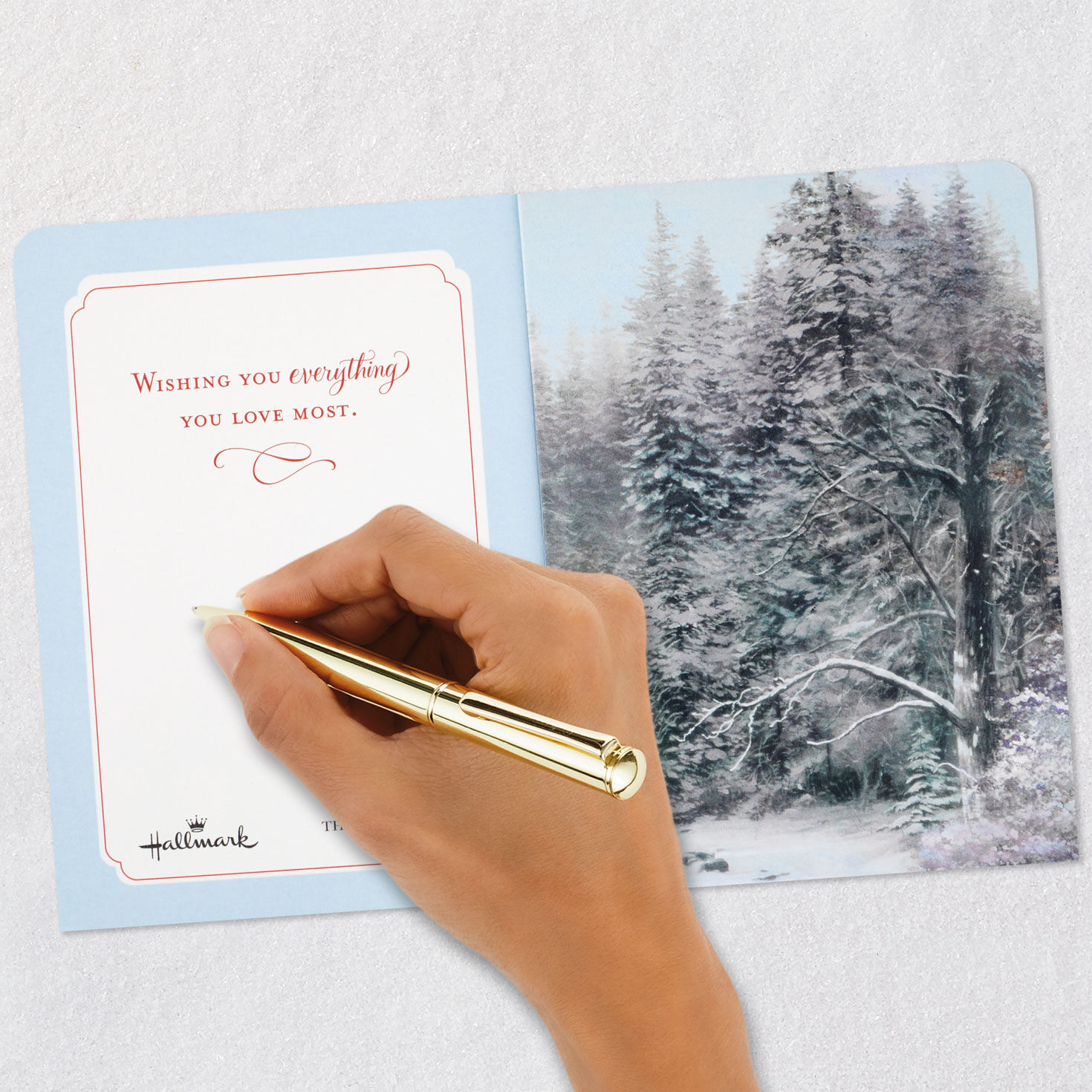Thomas Kinkade Musical Pop-Up Christmas Card signing card image number 6