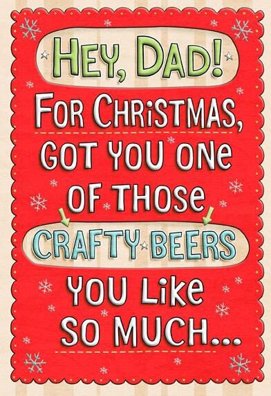 Crafty Beer for Dad Christmas Card