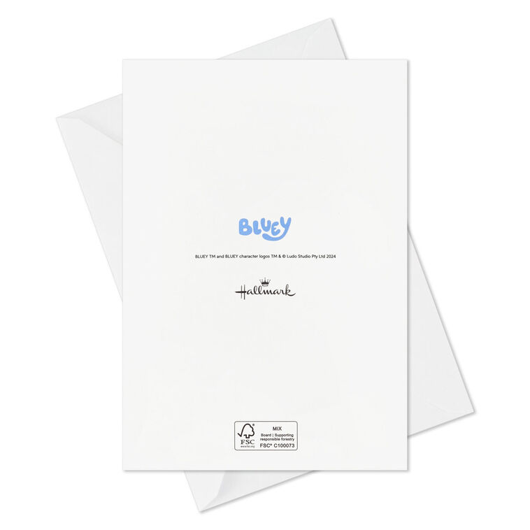 Bluey and Bingo Birthday Cards Assortment for Kids Card Back with Envelope image number 6