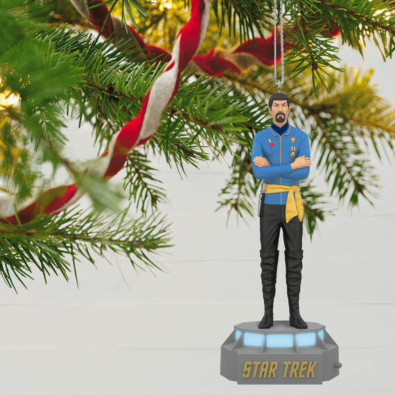 Star Trek™ Mirror, Mirror Collection First Officer Spock Ornament With Light and Sound, , large image number 2